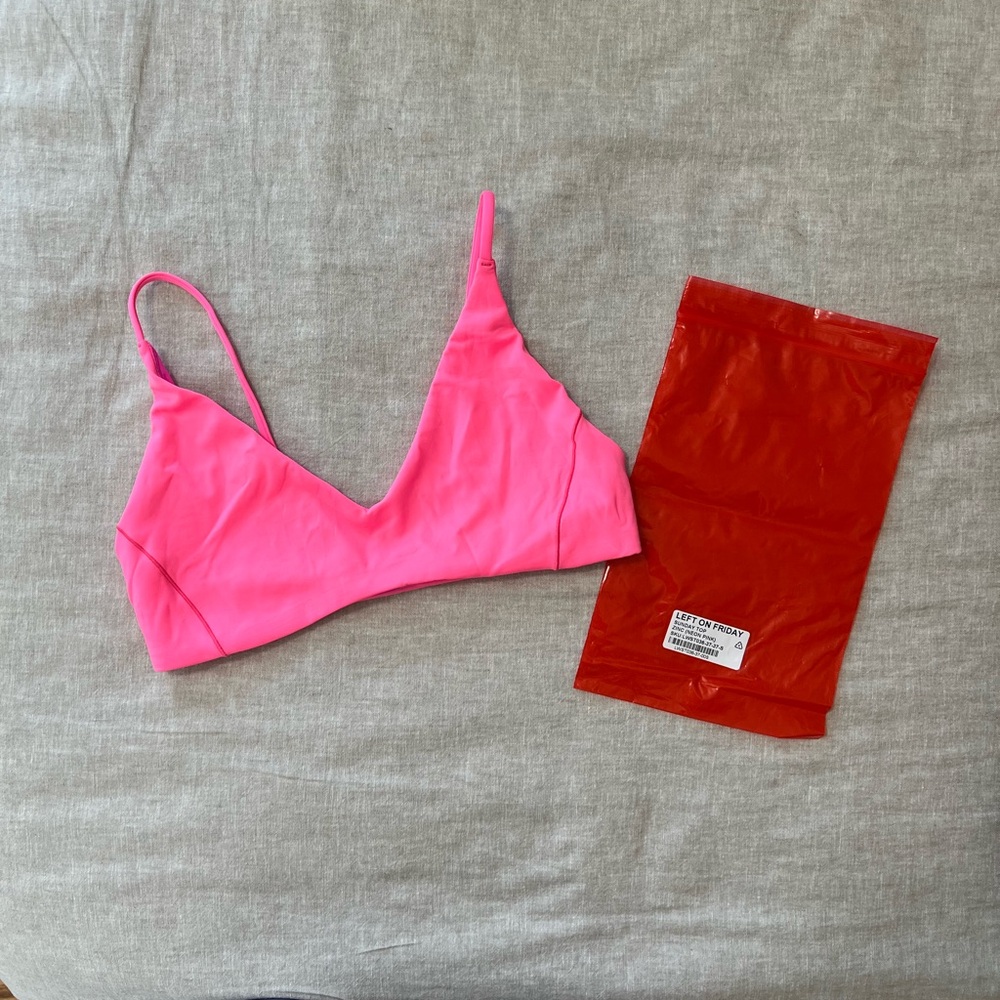Left On Friday Vivid Pink Bikini Top